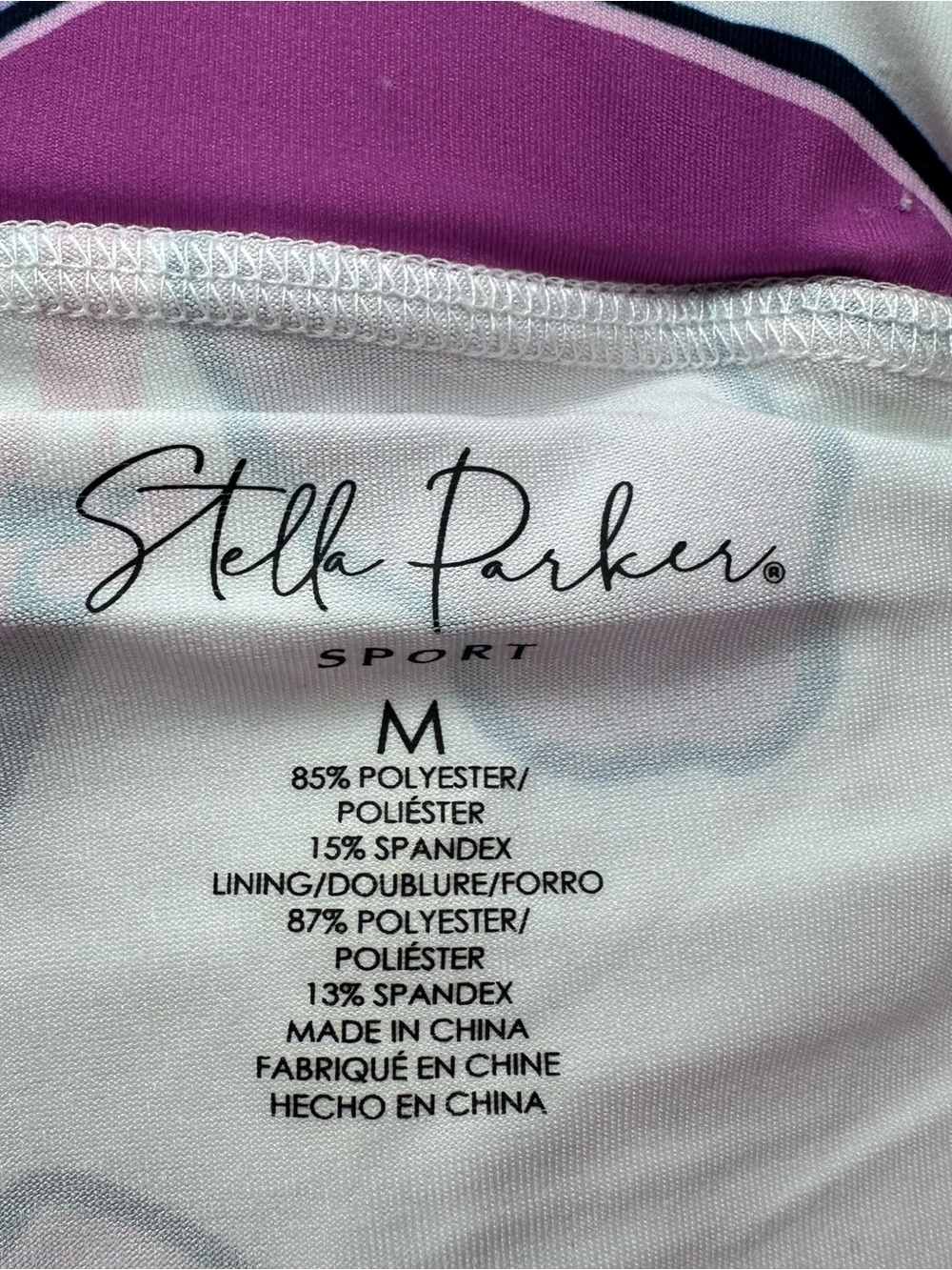 Women’s Floral Active Skort in Pink & Purple - Picture 4 of 8